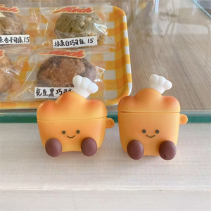 Nouvelle coque en silicone 3D mignonne en forme de pain de boulanger pour écouteurs Apple AirPods 4 Pro 3, étui de protection en caoutchouc motif carotte de dessin animé pour écouteurs de chef - Product Image 5