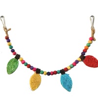 Petit oiseau coloré balançoire jouet luffa perroquet Puzzle peau de tigre pivoine rongeur jouet bois coton plastique cage à oiseaux pont suspendu