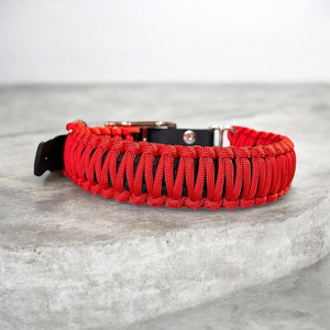 <span class=keywords><strong>Collar</strong></span> de Perro Personalizable de Nailon y Cuero PVC, Ajustable, con Campanas y Hebilla, Diseño de Rayas de Lujo, Color Rojo Festivo, para Perros Pequeños y Grandes, Uso Diario - Product Image 2