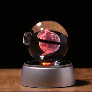 Boule de cristal Jigglypuff de 50 mm 80 mm, veilleuse, style féerique, peinture transparente, décoration d'intérieur - Product Image 2