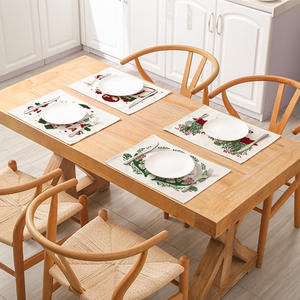 Mantel Individual Rectangular de Lino y Algodón con Diseño Navideño, Mantel Individual Festivo con Dibujos Animados para Decoración del Hogar, Fiestas, Comedor - Product Image 4