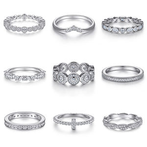 Anillo de Joyería Fina SKA, Anillo de Eternidad Completo de Plata de Ley 925 con Circonita Cúbica de Alta Calidad - Product Image 2