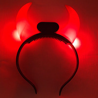 Décoration de fête d'Halloween et de remise de diplôme : Jouets cornes LED lumineuses clignotantes pour marchés nocturnes et stands de rue, Bandeaux cornes de dragon