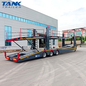 Semi-<span class=keywords><strong>remorque</strong></span> transporteur de voitures hydraulique personnalisé à double étage pour 8 véhicules, destiné au marché du Kazakhstan - Product Image 1