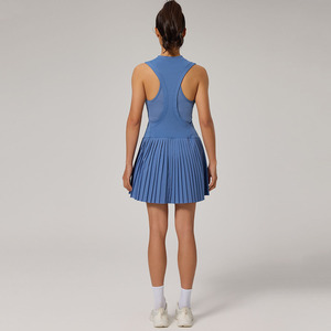 Nouvelle Robe de Tennis Sans Manches en Maille Respirante pour Femme avec Demi-Zip, Dos Plissé, Idéale pour le Padel et le Pickleball – Tenue de Tennis Estivale - Product Image 6