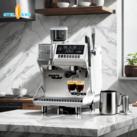 Machine à expresso italienne professionnelle en acier inoxydable et cafetière avec système d'infusion programmable par broyeur pour un usage domestique