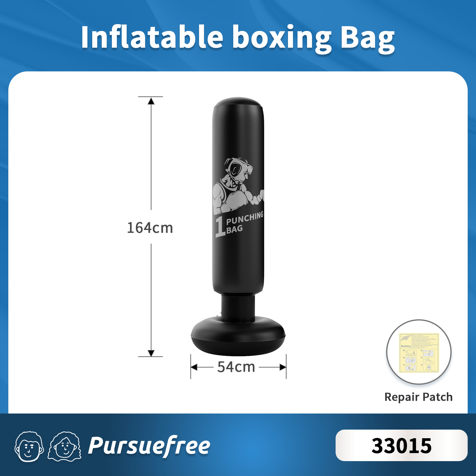 Poste de boxeo tipo vaso (164*54cm) 33015