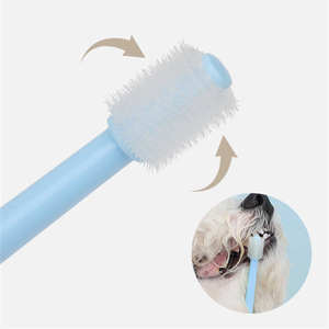Spazzole per l'Igiene Dentale degli Animali Domestici in Plastica Ecologica EUR PET e Strumenti di Toelettatura con Autopulizia per Cani e Gatti - Product Image 6