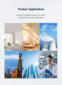 Thông minh chất lượng không khí Màn hình IOT cảm biến CO2 PM2.5 PM10 TVOC hcho Temp RH Wifi RS485 lorawan PoE cho nhà thông minh, HVAC hệ thống - Product Image 6