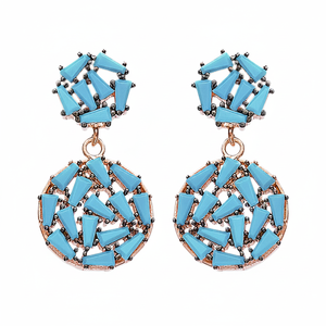 Dangle Baguette Turquoise Stone Vente en gros Bijoux en argent sterling 925 faits à la main - Product Image 2