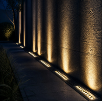 Lumière LED linéaire encastrée au sol, étanche IP67, en verre trempé et acier inoxydable, pour éclairage mural, terrasse et aménagement paysager