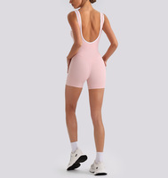 Combinaison de sport sexy 1028L avec logo personnalisé pour femme et fille – Tenue de yoga une pièce moulante