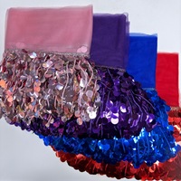 Bordure en sequins avec strass et bordure en perles, tissu en dentelle à mailles, largeur 17 cm, décoration brodée pour la couture