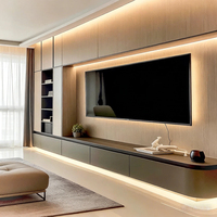 Sistema de Muebles para TV de Lujo, Diseño Personalizado, Multi-Estilo, Tablero Ecológico, Juego Completo de Muebles para el Hogar