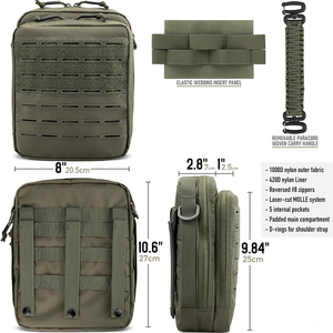Bolsa Médica EMT con Panel Insertable, Bolsa de Utilidad para Mochila, Organizador EDC, Bolsa de Herramientas Modular de Doble Capa - Product Image 1