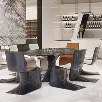 Table à manger en marbre saphir jade-Élégance exquise pour votre salle à manger