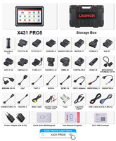 Launch X431 v Pro 5 12v-24v Version Globale Système de Codage de Toutes les Clés de Voiture Obd2 Smartbox Super Diagnostic Escaner Automotriz Scanner