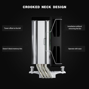 Refroidisseur d'air Jungle Leopard KF401 6 tuyaux 12cm ARGB Light PWM Contrôle de la température Ordinateur de bureau Ventilateur <span class=keywords><strong>CPU</strong></span> - Product Image 6