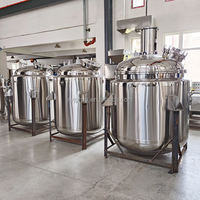 Cuves de stockage en acier inoxydable 1000l savon détergent liquide réservoir de mélange avec agitateur chauffage mélangeur liquide