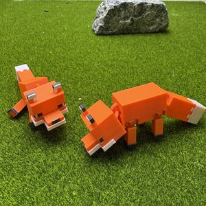 Vashine 3D In Đầy Màu Sắc Fox Hành Động Hình Đồ Chơi PLA Thân Thiện Với Môi Chất Liệu Doanh Di Chuyển Trẻ Em <span class=keywords><strong>Minecraft</strong></span> Pixel Sáng Tạo Toi - Product Image 5