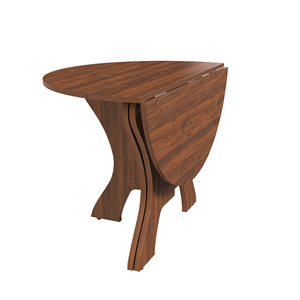 <span class=keywords><strong>Table</strong></span> à manger pliante en placage de chêne sauvage 43 pouces, <span class=keywords><strong>table</strong></span> de cuisine pliable peu encombrante <span class=keywords><strong>pour</strong></span> petits espaces, utilisation intérieure et extérieure - Product Image 5