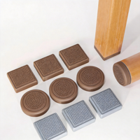 Protections de pieds de meubles en silicone autocollantes antidérapantes réutilisables lavables pour chaises et tables, pour sols en bois à la maison