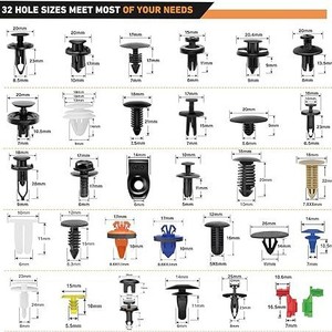 920 piezas de clips de retención, 55 piezas de herramientas para sujetadores de automóviles, juego de nylon para reparación de parachoques y guardabarros - Product Image 2