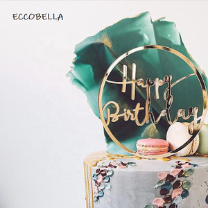 Распродажа, Настраиваемые акриловые топперы для торта с днем рождения, для праздничных украшений, дней рождения - Product Image 2