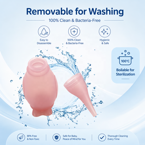 Aspirador Nasal <span class=keywords><strong>de</strong></span> Silicona Suave sin BPA, Diseño <span class=keywords><strong>de</strong></span> Pingüino, 25 ml, Portátil, Manual, para Bebés Recién Nacidos - Product Image 4