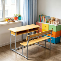 Meubles scolaires en gros d'usine, ensemble bureau et chaise ergonomiques pour étudiants, table d'étude pour salle de classe