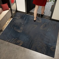 Neu Eingetroffene Eingangstürmatte Badezimmer Wasserabsorbierende Rutschfeste Bodenmatte Kieselgur Pflanzen Blumen Muster Modern