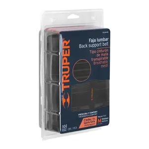 Cinturón de Soporte Lumbar Transpirable Tipo Malla BOX 2, Talla M, TRUPER - Product Image 2