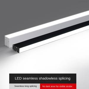 LED Hanging Lamp Dimmable Seamless Connection Linear <b>Chandelier</b> for Residential Use <b>Black</b> IP20 2-Year Warranty - Product Image 3