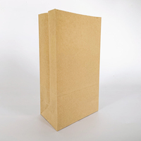 Sac en papier kraft Solution épaissie à emporter et de stockage résistante à l'huile Sac de petit-déjeuner jetable pour hamburger