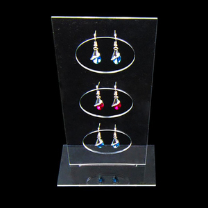 Lắp ráp dọc rõ ràng Acrylic Bông tai hiển thị chủ Acrylic trang sức hiển thị đứng cho Boutique - Product Image 3
