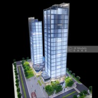 Modelo de edificio de oficinas personalizado, modelo de edificio de rascacielos, modelo de edificio de oficinas de negocios, diseño y producción, servicio integral