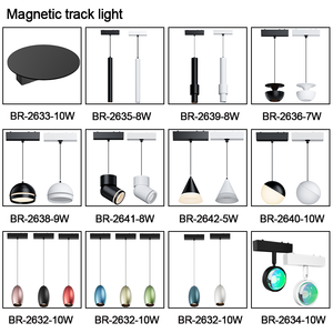 Système d'éclairage sur rail magnétique 48V avec ruban LED tissé, projecteur COB et corps en verre pour bureaux, maisons et hôtels - Product Image 4