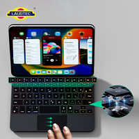 Laudtec US/Jerman/Italia/Saudi Layout Magnetic Magic Keyboard untuk iPad Mini 7/6 dengan Lampu Latar RGB 7 Warna ODM OEM/Dukungan Kustomisasi