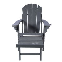 Chaise Adirondack pliable en plastique moderne et respirante avec sangle, idéale pour balcon, terrasse, plage, pelouse et jardin extérieur