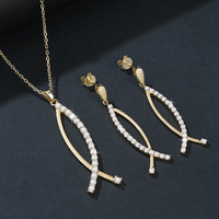 Conjunto de Joyería de Plata de Ley 925 con Acabado Italiano Cepillado, Moissanita de Corte Brillante Redondo y Engaste de Garra: Pendientes y Collar