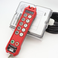 Control Remoto Industrial por Radio SF-10DP(UK) Antiinterferencias de 10 Botones y Doble Velocidad con Bloqueo IP67 para Grúa Puente