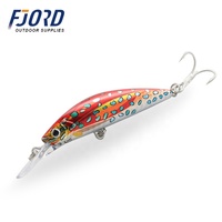 Leurre de pêche FJORD 17g 70mm imprimé en 3D, vente en gros, leurre noir minnow lumineux, leurres de mer coulants, minnow 1