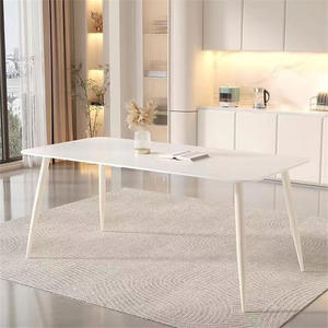 Juego de Mesa de Comedor Rectangular Blanca Moderna y Sillas, 4 Piezas, Diseño que Ahorra Espacio para Apartamentos Pequeños y Salas de Estar - Product Image 2