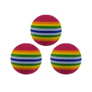 ODM/OEM Hot Selling Plastic Eva Soft Bouncy Balls Colorful Foam Half Kids Playing Balls For Cat Pit