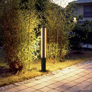 Modern aluminum outdoor LED lamp <b>post</b> for waterproof garden walkway <b>lighting</b> and landscape illumination - Product Image 4