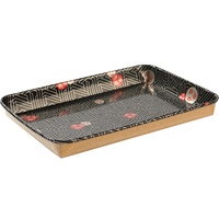 Boîtes carrées personnalisées écologiques biodégradables robustes pour sushis, en papier kraft, différentes tailles, impression en relief, pour salades