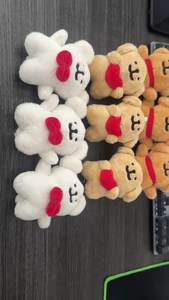 Üretici fabrika özel güzel köpek peluş anahtarlık ile harika detaylar tam komik karakter çanta uğuru öğrenciler için - Product Image 2