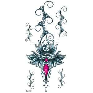 BXTAT TL067-TL072 adesivi per tatuaggi temporanei con la schiena bassa rosa geometria animale volti leopardo dorato pesce trasferimento acqua caratteristica corpo - Product Image 6