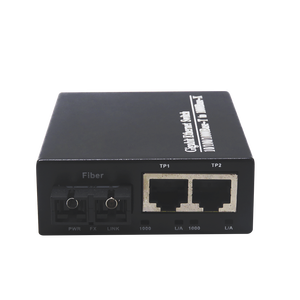 Mejor Precio, Gran Oferta: Convertidor de Medios de Fibra Dual 2 RJ45+10/100M, Transceptor Óptico Monomodo de Doble Fibra - Product Image 2