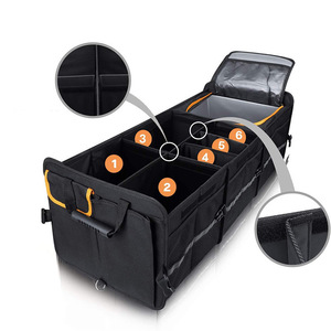 Boîte de rangement pliable multifonction de haute qualité maille PP personnalisé grande capacité Portable organisateur de coffre de voiture avec sac isotherme - Product Image 2